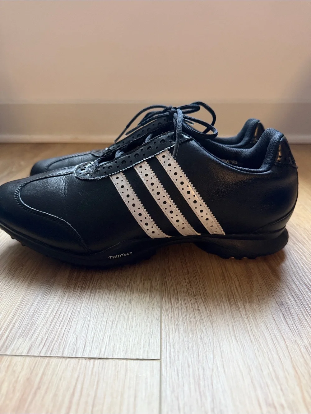 Women’s Black Adidas Fitfoam Golf Shoes Sz